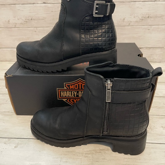 Harley Davidson Kelso Moto Boots Ripple Sole - Used - Picture 9 of 9